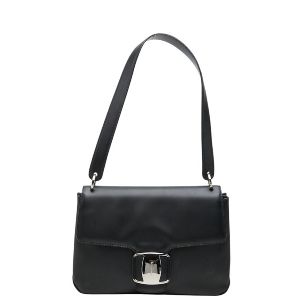 Salvatore Ferragamo Shoulder Bag, One-Shoulder, BZ-21 7171, Black Leather, Wo...